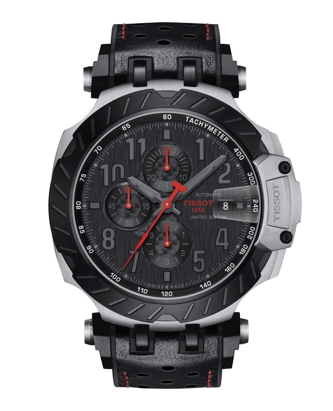 ティソ T-レース MotoGP オートマティック T115.427.27.057.01、137,500円。世界限定3,333本