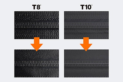 従来のAquaGuard(上段)とAquaGuard NATULON(下段)の外観比較