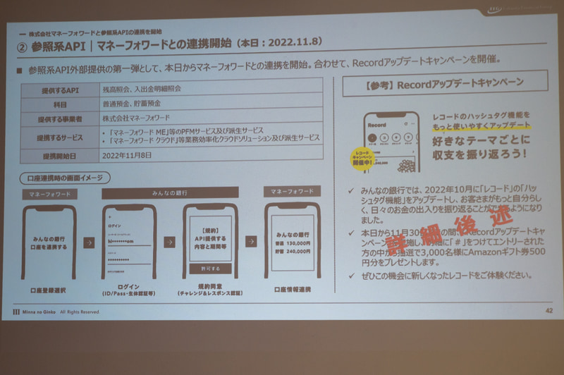 マネーフォワードとの連携開始
