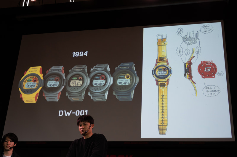 DW-001と開発時のラフスケッチ