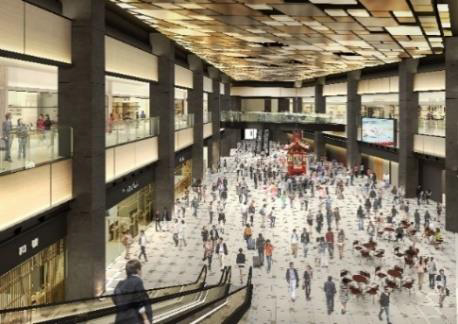 2階通路と1階グランドホワイエ 完成イメージ