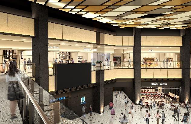 2階通路と1階グランドホワイエ 完成イメージ