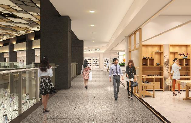 2階通路と店舗 完成イメージ