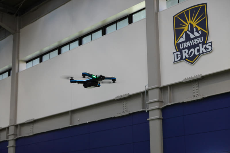 ドローンから送信される映像