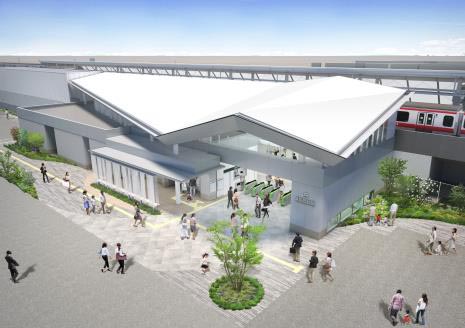 幕張豊砂駅 完成予想図(提供：JR東日本)