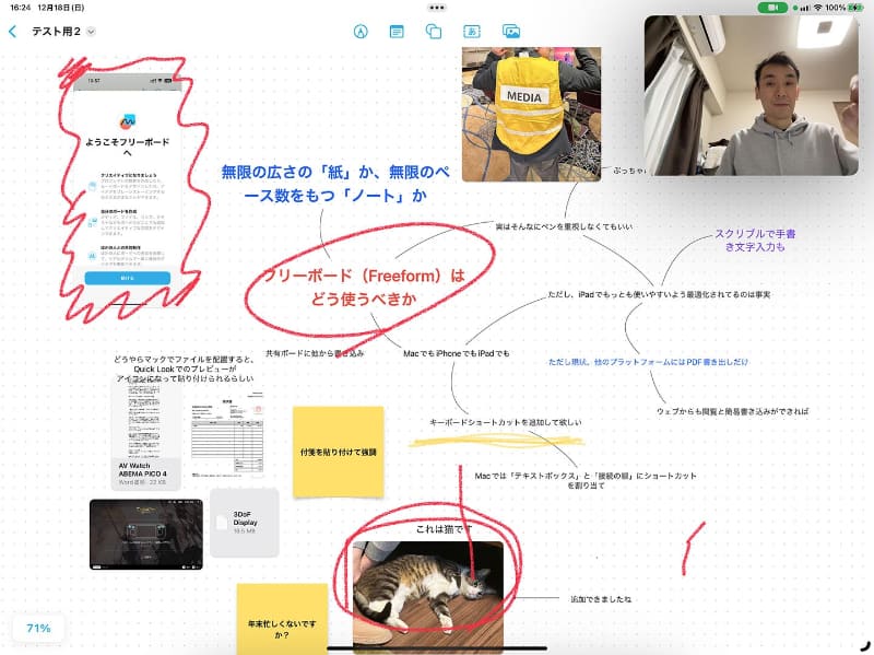iPadとiPhoneでFaceTime通話をしながらフリーボードを使ってみた