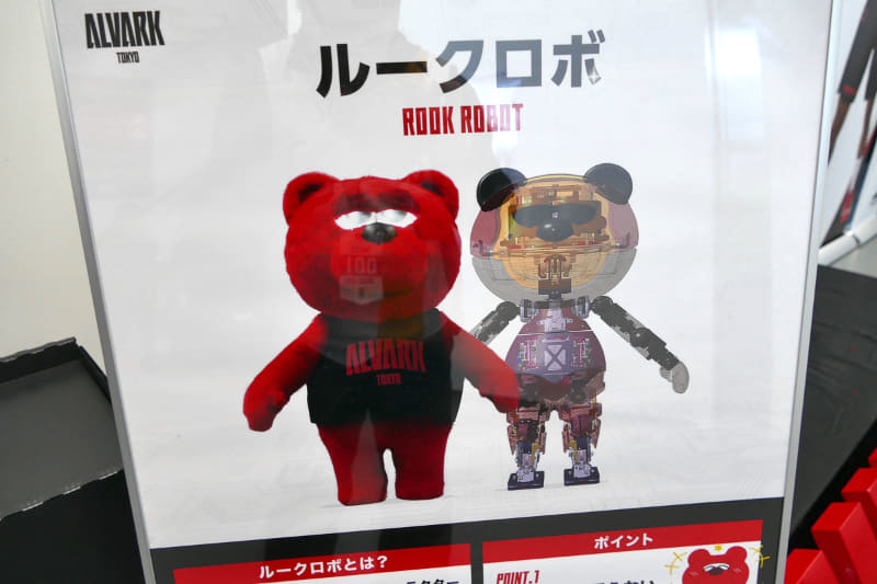 内部構造。首は球面パラレルリンクを採用