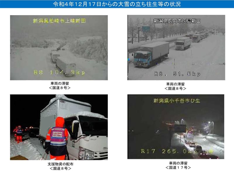令和4年12月17日からの大雪の立ち往生等の状況