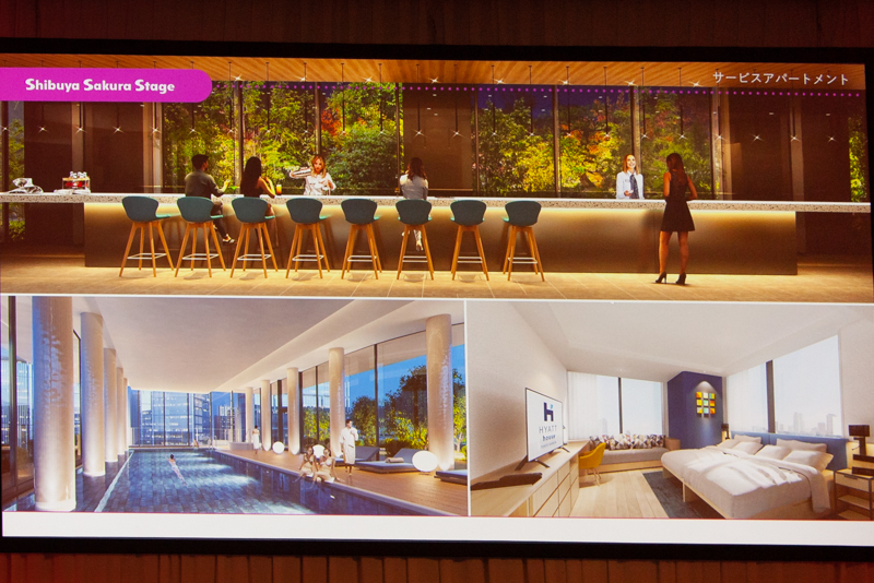 サービスアパートメントには屋内プールもある