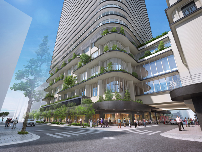 道路上空利用部分のイメージ(南より)