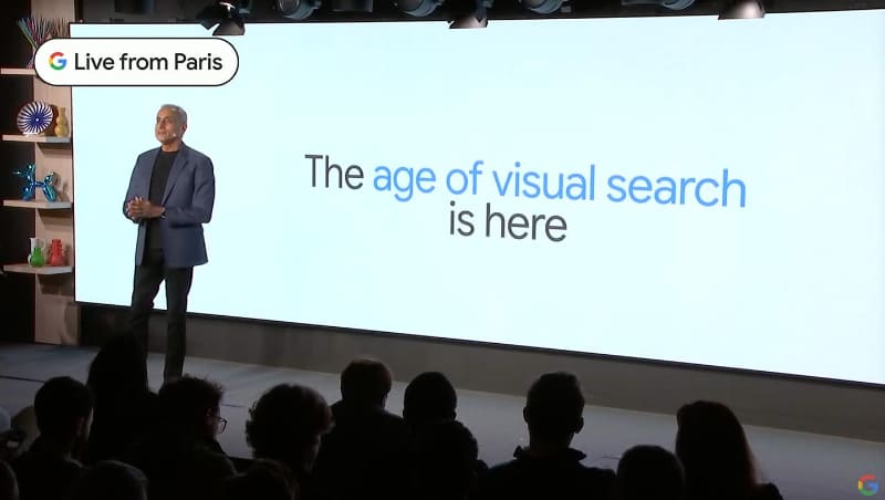 Googleはカメラで撮影した映像を軸にした「ビジュアルサーチ」を次世代の方向性に据えてきた。今もそこをアピールしている