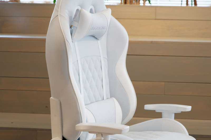 主にブルーグレーとホワイトの2色でデザインされている