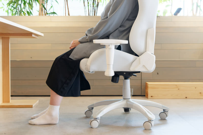 160cmの身長だと、少しだけ高さを上げたくらいがちょうどいい