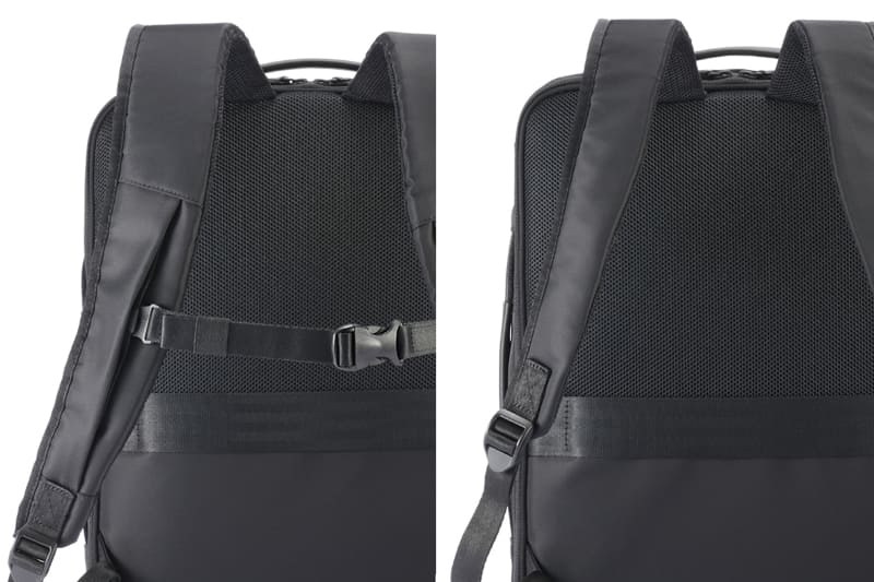 太肩紐(左)と細肩紐(右)