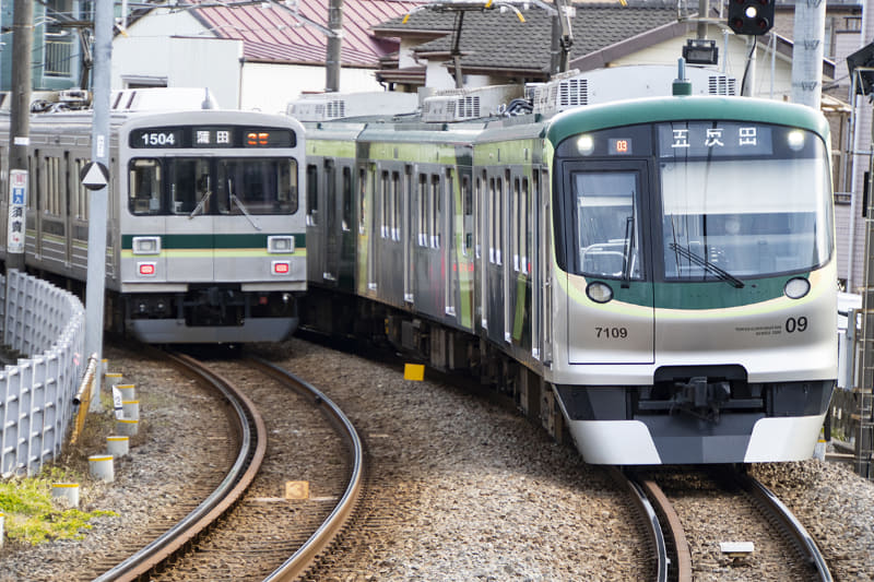 五反田駅と蒲田駅を結ぶ池上線