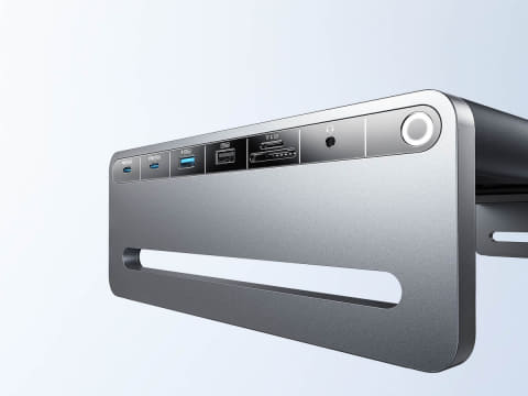 ANKER モニター台 ワイヤレス充電対応 Anker、机をすっきりできるモニター台。USB-Cなど豊富なポートと