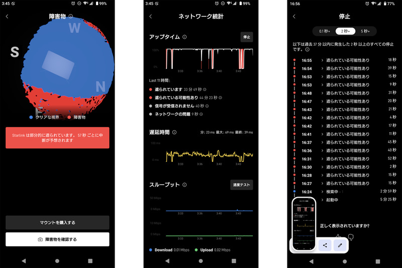 アンテナをバルコニーに設置しての運用。東側が大きく隠れています