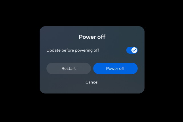 シャットダウン前にアプリのアップデートを行なえる
