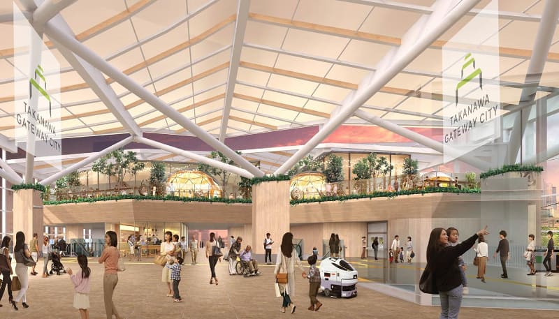 高輪ゲートウェイ駅南側(JR東日本提供)