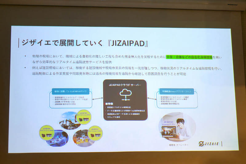 JIZAIPADを使って様々な業種のリアルタイム遠隔就労を目指す
