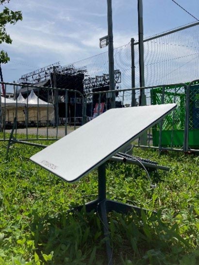 JAPAN JAM 2023に設置したStarlinkアンテナ