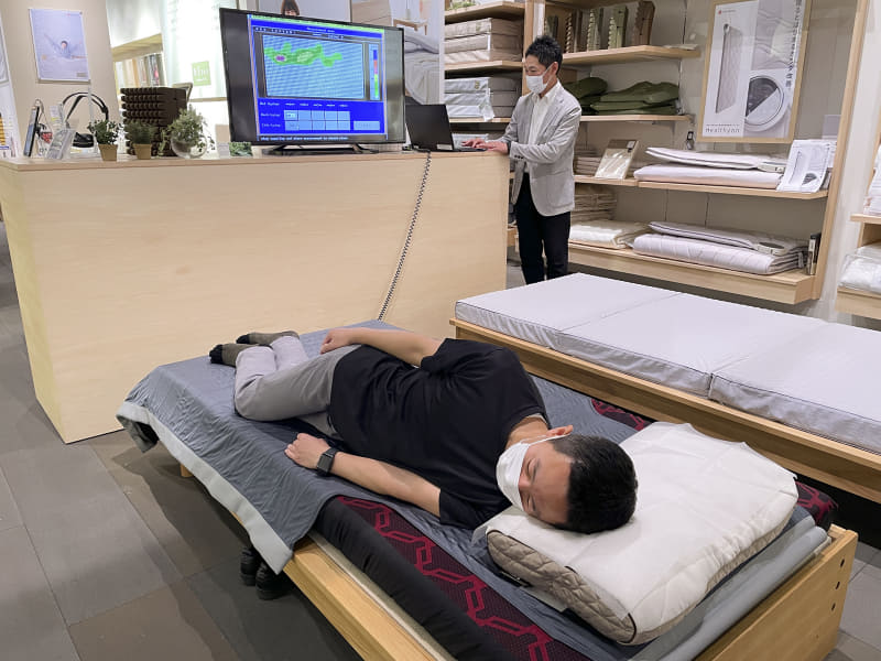 横向きは仰向けに比べるとちょっと物足りない