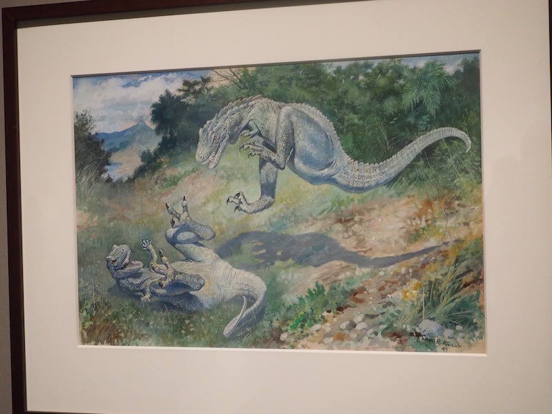 チャールズ・R・ナイト《ドリプトサウルス(飛び跳ねるラエラプス)》1897年/アメリカ自然史博物館