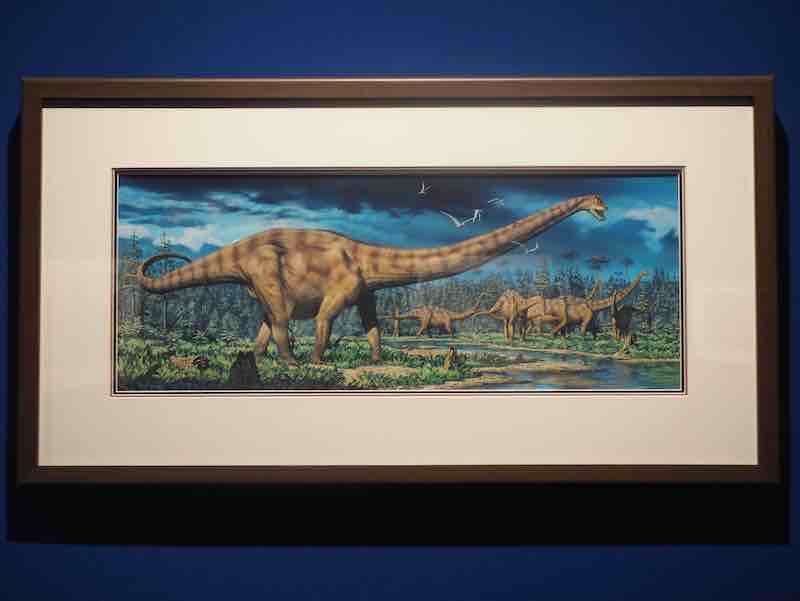 マーク・ハレット《ディプロドクスの群れ》1991年/福井県立恐竜博物館