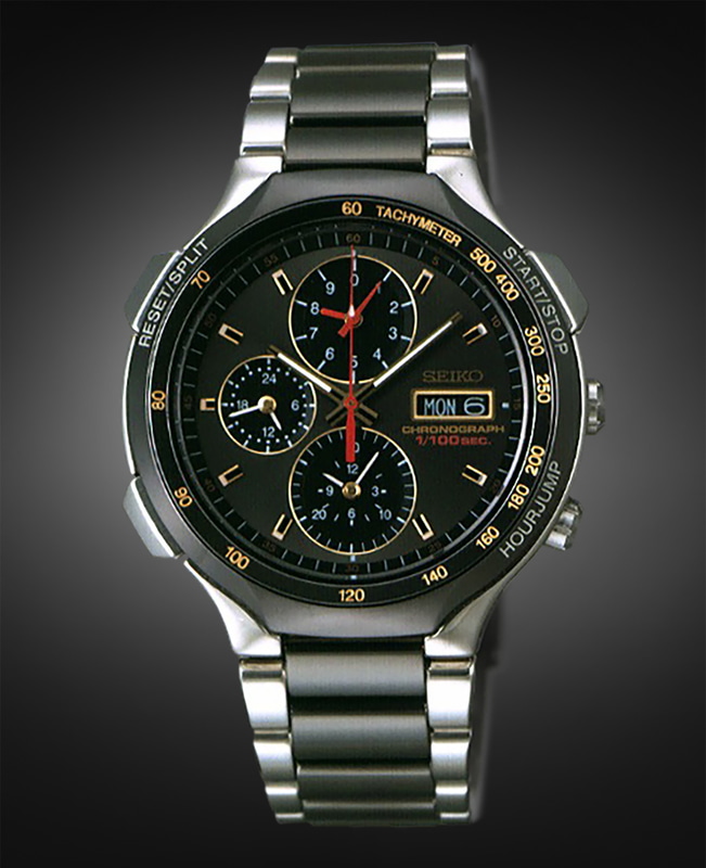 1992年発売、1/100秒計測アナログクオーツクロノグラフ
