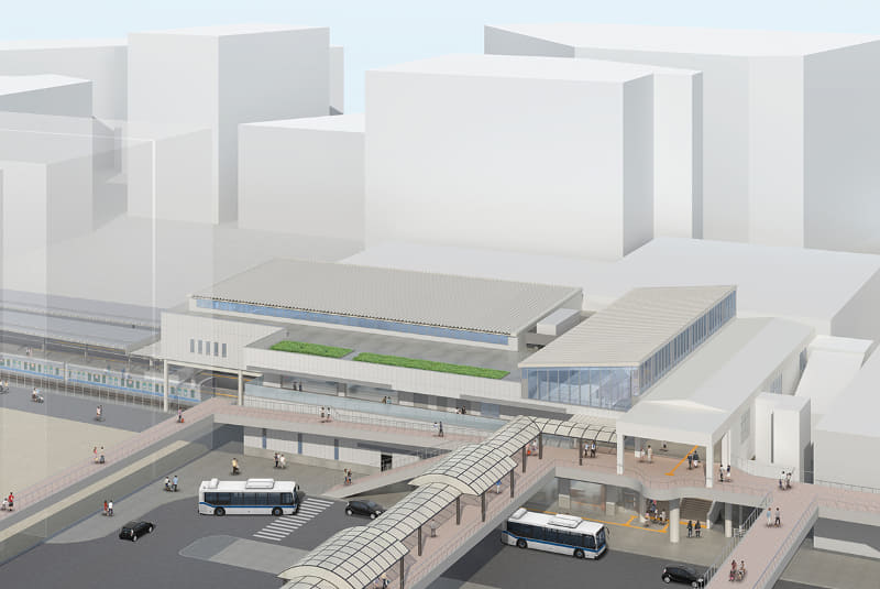 鳥瞰図(南口から望む)