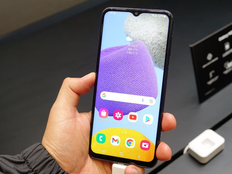 Amazonを通じて販売するモデルとして22年に導入されたGalaxy M23 5G