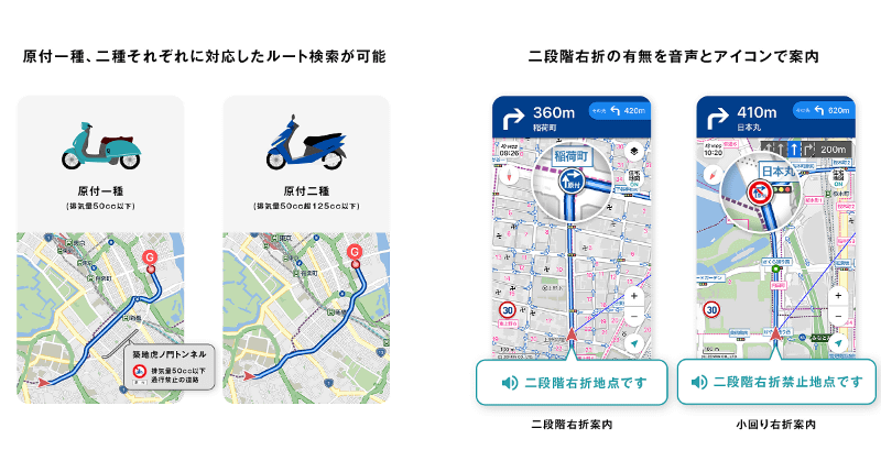 原付バイク用ルート