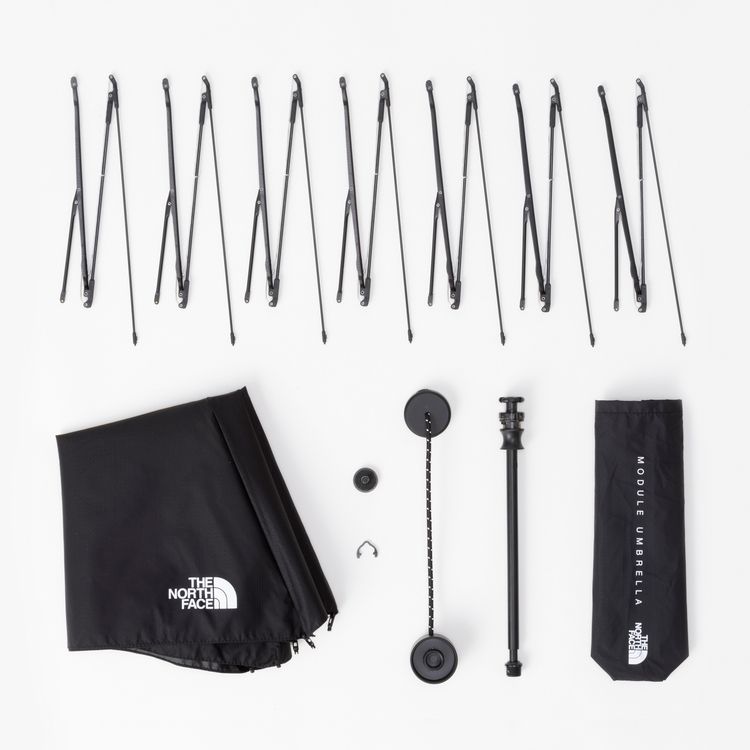 5つのパーツに分解可能。「生地」「骨」「中棒」が別売りのパーツで販売され、交換できます