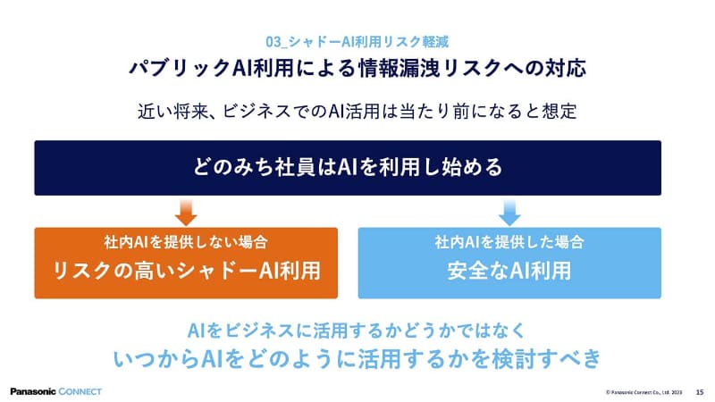 どのみち社員はAIを使うので社内で提供したほうがローリスク