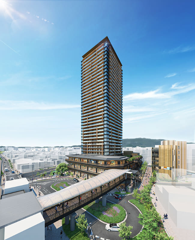 駅方面からの眺め