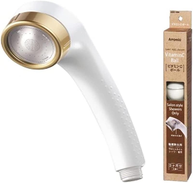 【Amazon.co.jp限定】アラミック シャワーヘッド 髪の美容を守る ビタミンCボール 6個入