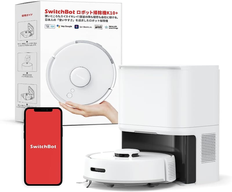 SwitchBot ロボット掃除機K10+ 使い捨て掃除シート30枚付き