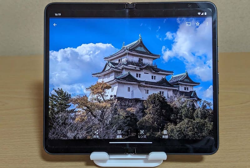 Google フォトとPixel Foldの相性は抜群。撮影した画像を大画面で閲覧すれば、迫力がグッと増します