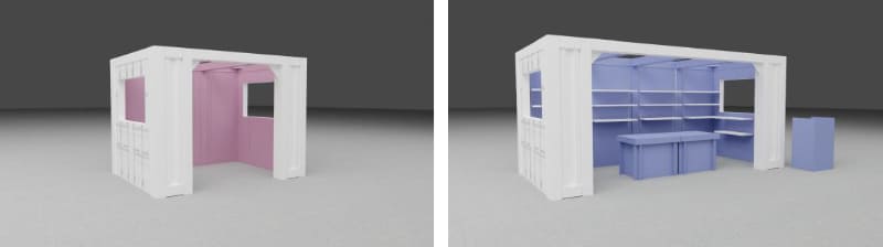 10フィート(左)、15フィート(右)