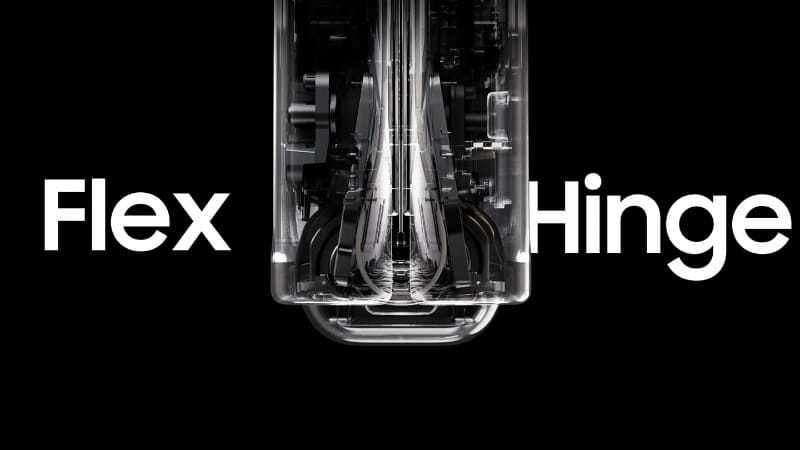 Galaxy Z FOld5では「Flex Hinge」と名付けた構造を採用、2.4mm薄くなった。