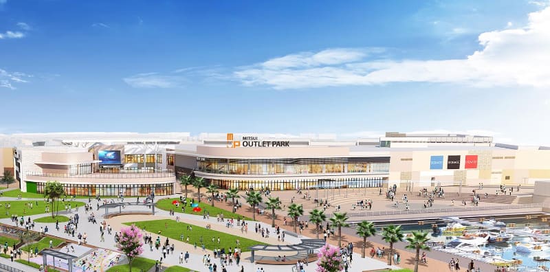 「三井アウトレットパーク マリンピア神戸建替え計画」　外観CG