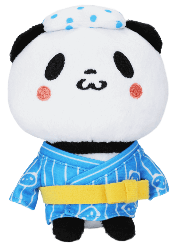 浴衣姿の「お買いものパンダ」ぬいぐるみ
