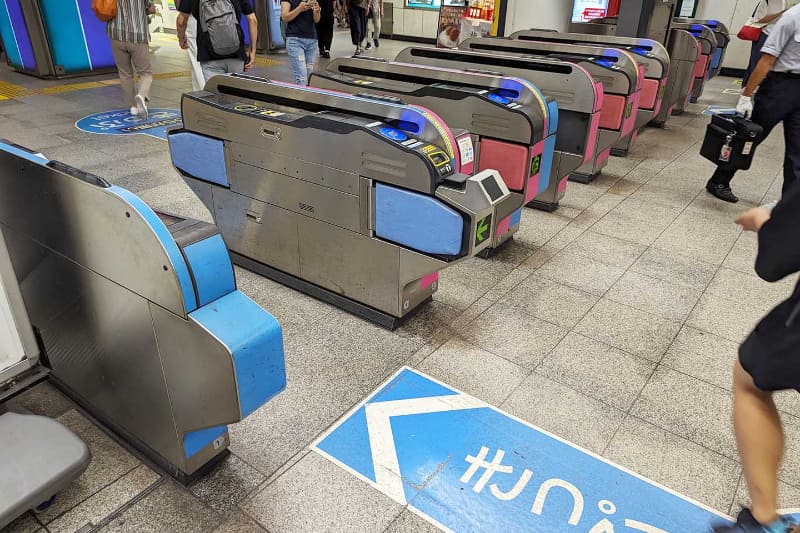 東急電鉄が田園都市線で準備中の「オープンループ」改札。渋谷駅にて