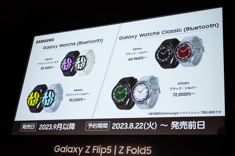 サムスンBluetooth版のラインナップ