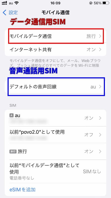 eSIM対応機種は通常は物理SIMも使えるデュアルSIM仕様。電話は国内のSIM(電話番号)を、データ通信はHolaflyのような海外のeSIMを、というように使い分けたい