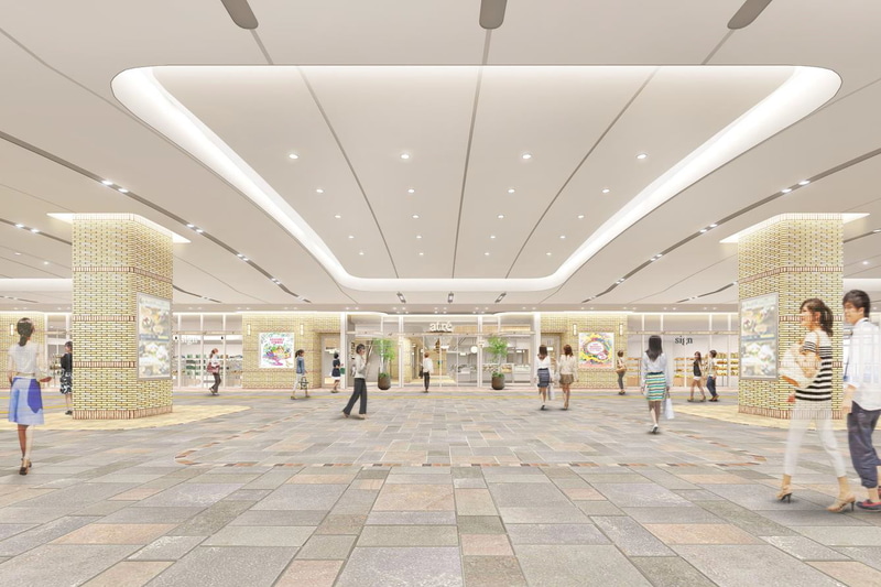 幅員19mの南北自由通路のイメージ