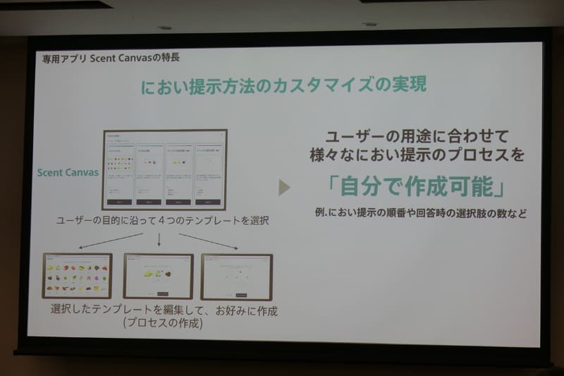 専用アプリケーション「Scent Canvas」