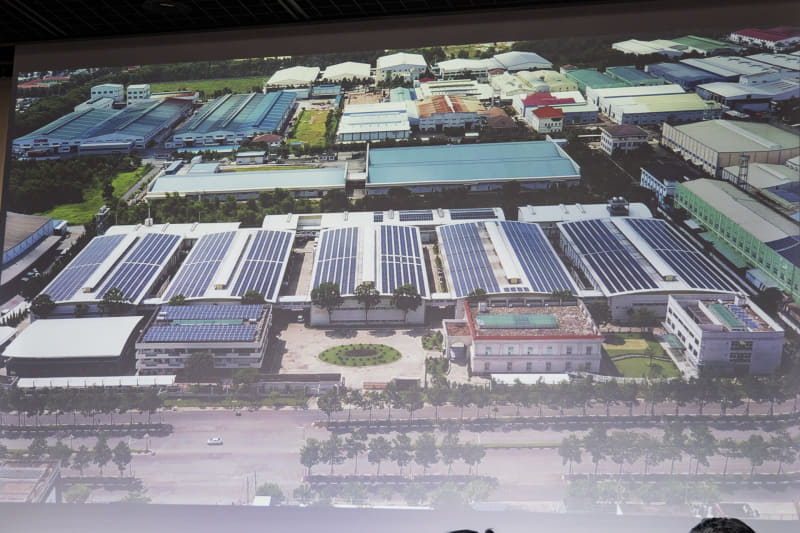 ベトナムの生産工場は太陽光発電で生産に必要な電力を賄えるという
