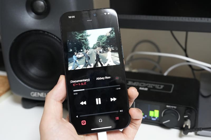 オーディオインターフェース経由で音楽再生