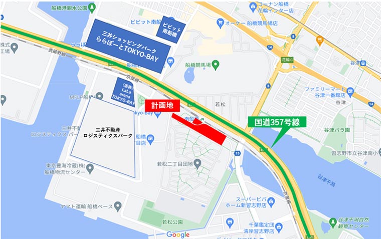 南船橋駅やららぽーとTOKYO-BAY、ららアリーナに近接
